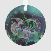 Duckbill Dinosaur Art Ornament (achterkant)