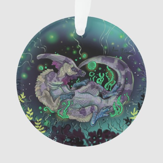 Duckbill Dinosaur Art Ornament (voorkant)