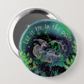 Duckbill Dinosaur Art Ronde Button 4,0 Cm (Voorkant /achterkant)