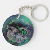 Duckbill Dinosaur Art Sleutelhanger (Achterkant)