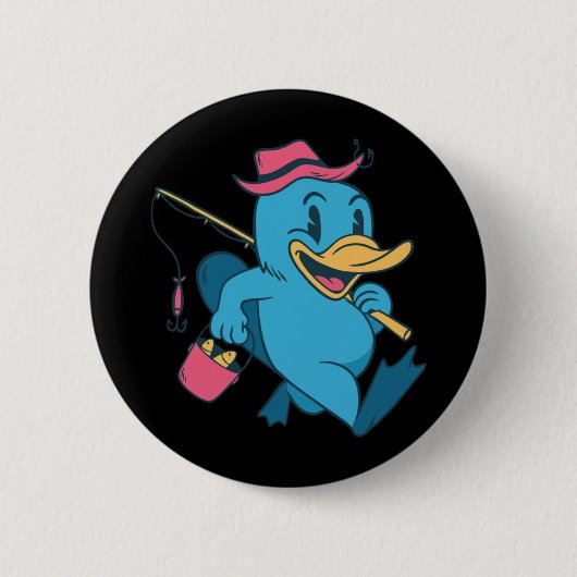 Duckbill Fisherman Ronde Button 5,7 Cm (Voorkant)