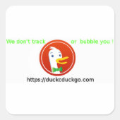 duckduckgo-Sticker Vierkante Sticker (Voorkant)