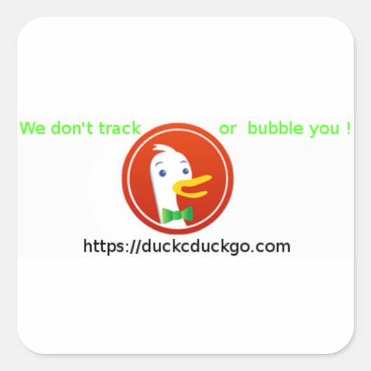 duckduckgo-Sticker Vierkante Sticker (Voorkant)