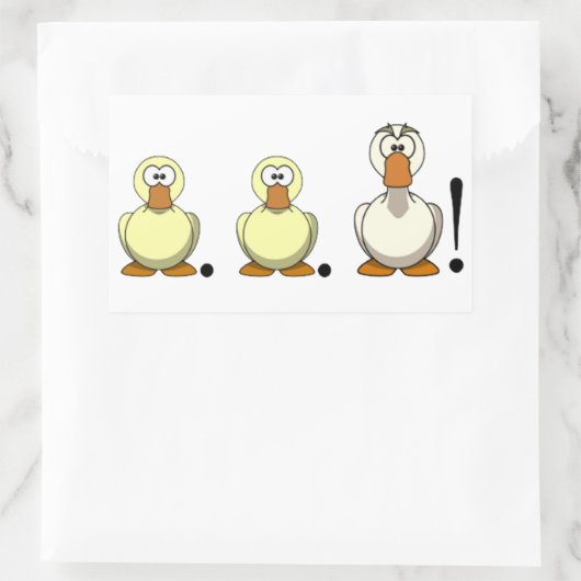 DuckDuckGoose Rechthoekige sticker (Tas)