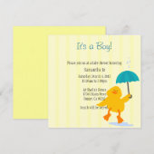 Duckie-Baby shower Kaart (Voorkant / Achterkant)