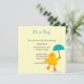Duckie-Baby shower Kaart (Staand voorkant)