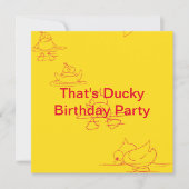 Duckie Birthday Invitation Kaart (Voorkant)