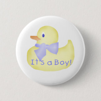 Duckie Het is een jongen Ronde Button 5,7 Cm