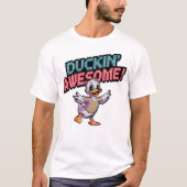 Duckin' Geweldige - Pixel Duck Fun Art T-shirt (Voorkant)