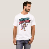 Duckin' Geweldige - Pixel Duck Fun Art T-shirt (Voorkant volledig)