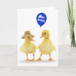 Duckings and Balloon Birthday Kaart