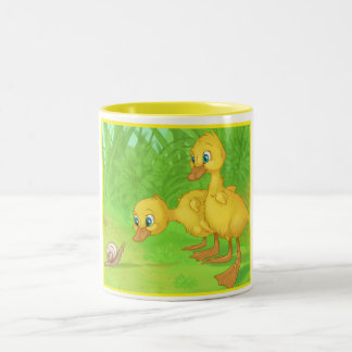 Duckings en de slak tweekleurige koffiemok