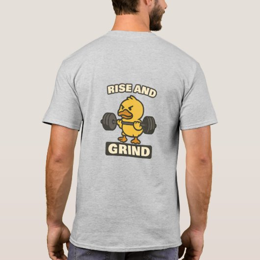 Duckland Grind Funny Gym Workout Eend T-shirt (Achterkant)