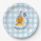 Duckling 5e Verjaardag Party Bord (Voorkant)