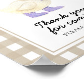 Duckling baby shower - Bedankt voor je komst Poster (Hoek)