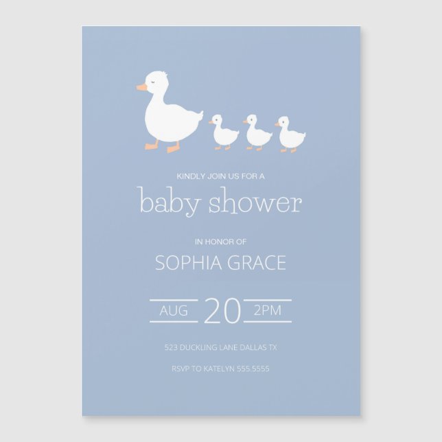 Duckling Baby shower Invitation (Voorkant)