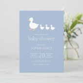 Duckling Baby shower Invitation Kaart (Staand voorkant)