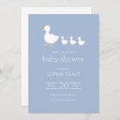 Duckling Baby shower Invitation Kaart (Voorkant / Achterkant)