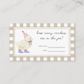 Duckling baby shower - raad eens hoeveel snoepjes informatiekaartje (Voorkant)