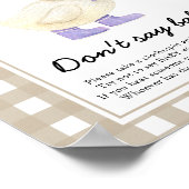 Duckling Baby shower - Zeg geen baby Poster (Hoek)