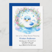 Duckling Boy Baby shower Kaart (Voorkant / Achterkant)