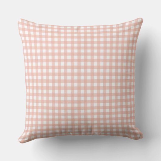 Duckling Chick in Easter Egg on Pink Gingham Plaid Kussen (Achterkant)