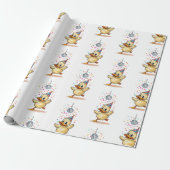 Duckling Dancing Under Disco Ball met Confetti" d Cadeaupapier (Uitgerold)