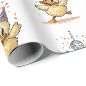 Duckling Dancing Under Disco Ball met Confetti" d Cadeaupapier (Rol Hoek)