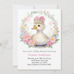 Duckling Delight Meisje Baby shower Kaart