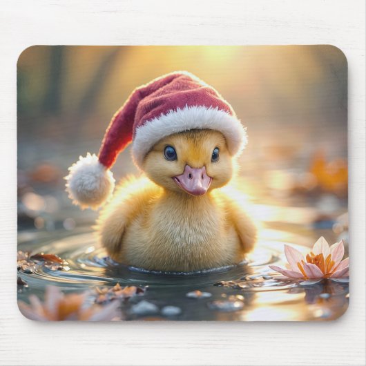 Duckling Dragen van een Santa Hat Muismat (Voorkant)
