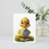 Duckling eerste nieuwjaar briefkaart (Staand voorkant)