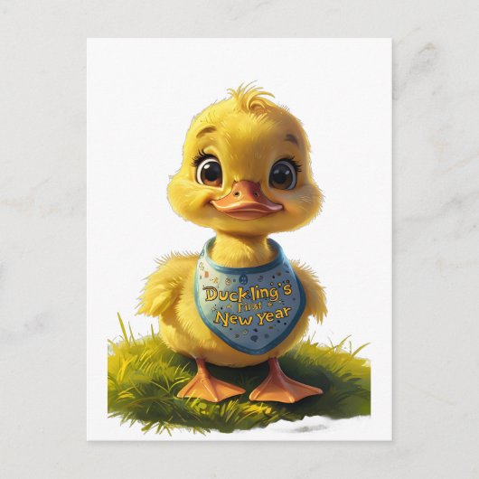 Duckling eerste nieuwjaar briefkaart (Voorkant)