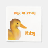 Duckling eerste verjaardag servet (Voorkant)