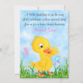 Duckling en Vlinders Baby shower Nodig Meisjes uit Kaart (Voorkant)