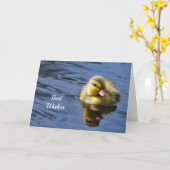 Duckling gefeliciteerd bruiloft Kaart (Gele Bloem)