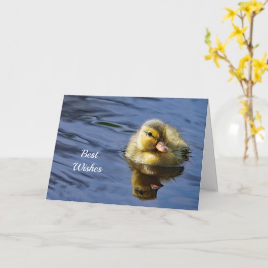 Duckling gefeliciteerd bruiloft Kaart (Gele Bloem)