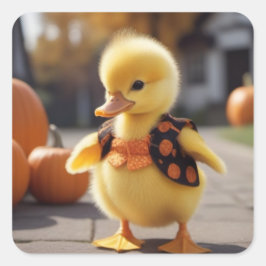 Duckling gekleed voor Halloween sticker