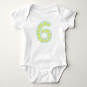 Duckling nummer 6 in hemelsblauw romper