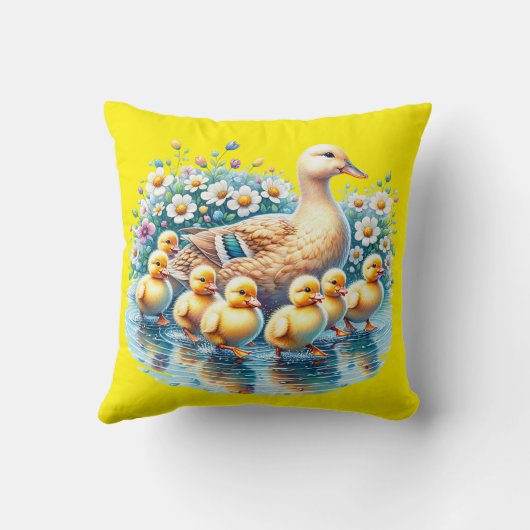 Duckling Parade Kussen (Achterkant)