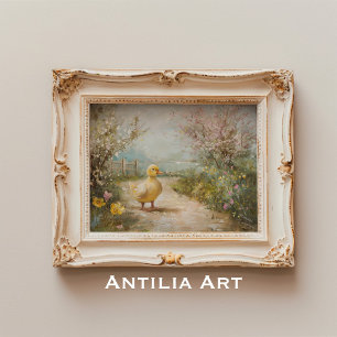  Duckling Portrait Spring Boerderij Life Duck Poster