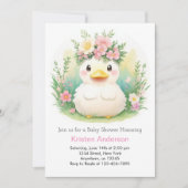 Duckling Sunshine Celebration: Meisje Baby shower Kaart (Voorkant)