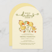 Duckling Twins Baby shower Kaart (Voorkant / Achterkant)