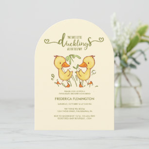 Duckling Twins Baby shower Kaart
