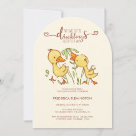 Duckling Twins Baby shower uitnodiging