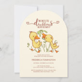 Duckling Twins Baby shower uitnodiging (Voorkant)