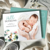 Duckling Uitnodigingen Sip and See Baby shower Boy