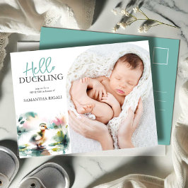 Duckling Uitnodigingen Sip and See Baby shower Boy