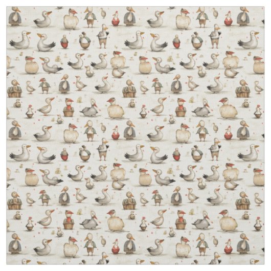 Duckling Verrukking: Whimsy Duck Stof (Swatch)