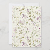 Duckling Waterverf Bloemen Meisje Baby shower Kaart (Achterkant)