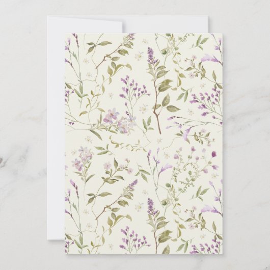 Duckling Waterverf Bloemen Meisje Baby shower Kaart (Achterkant)